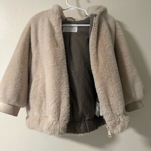 Zara Girls Faux Fur Coat 3-4 years